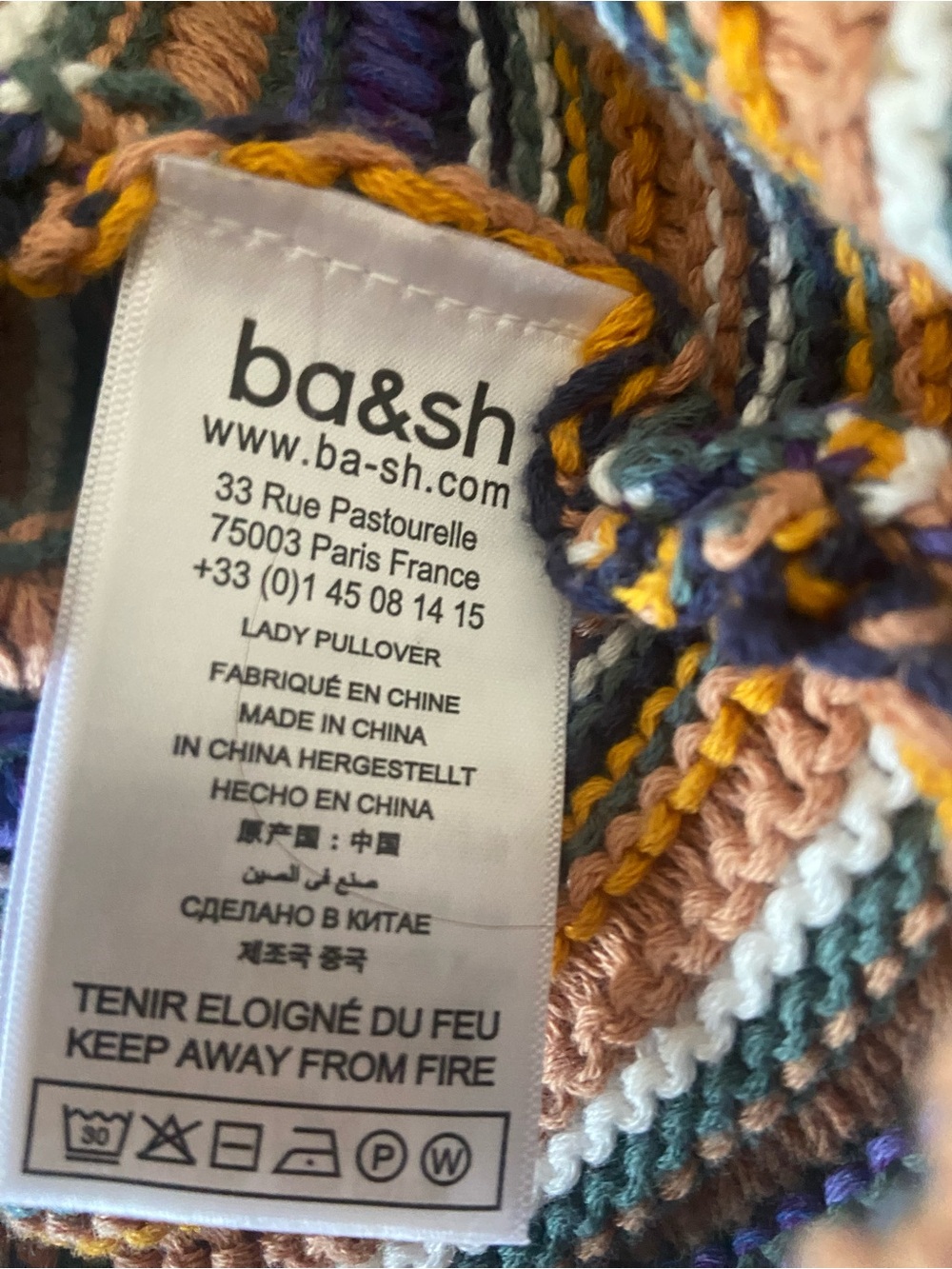 NWT Ba&sh Farfaela Multi-colour sweater - Picture 10 of 11